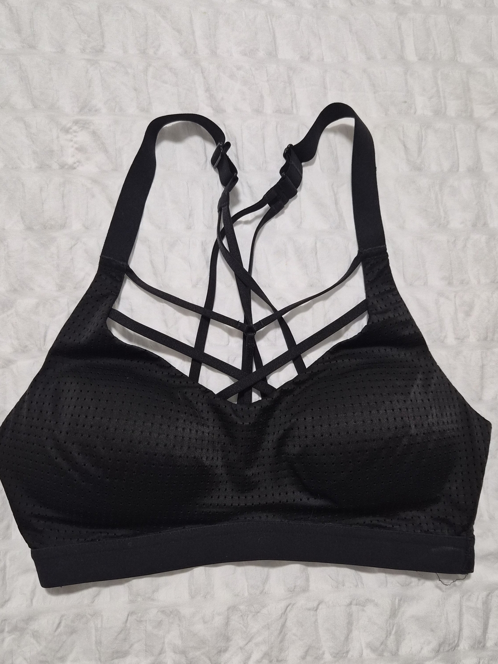 Victoria's Secret Black Strappy Wireless Sports Bra
